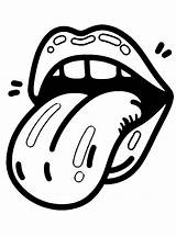 Mouth And Tongue coloring Pages  ColoringLib sketch template