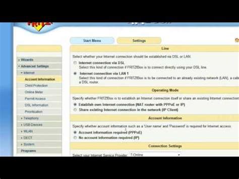 Fritz!Box set up connection to the Internet - YouTube
