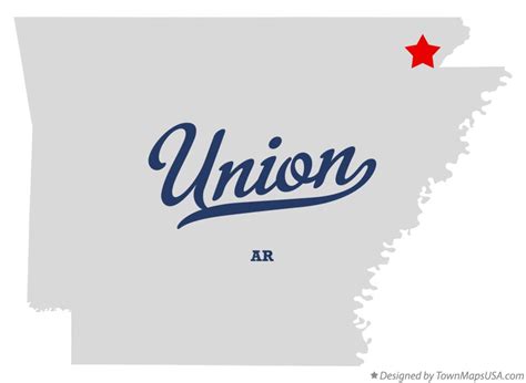 Map of Union, Greene County, AR, Arkansas