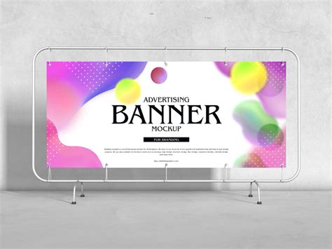 Free Advertising Floor Stand Banner Mockup Design - Mockup Planet | Mockup design, Free ...