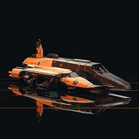 Premium AI Image | Digital concept art of a scifi space battleship