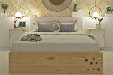 This bedframe hides a cat maze and is a dream den for you and your pet! - Yanko Design