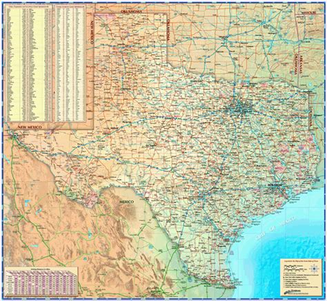 Texas Wall Map by Compart Maps - MapSales