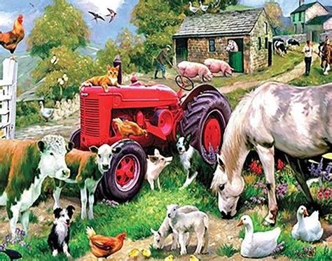 Animals In Farm Paint By Numbers - Numeral Paint Kit