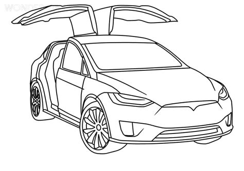 Desenhos de Tesla para colorir | Páginas para colorir para crianças