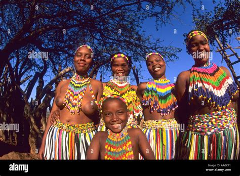 Native Zulu Tribe at Shakaland Center South Africa Stock Photo - Alamy