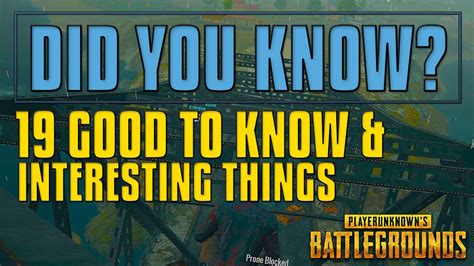 Did You Know? 19 Tips and Tricks | PUBG - YouTube