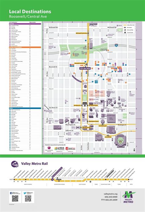 Phoenix Valley metro light rail map - Phoenix Valley metro map (Arizona ...