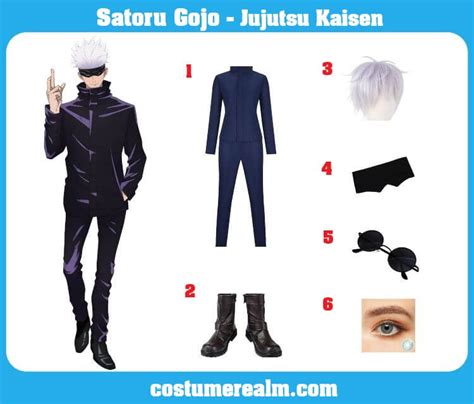 Dress like Satoru Gojo from Jujutsu Kaisen, Satoru Gojo Costume ...