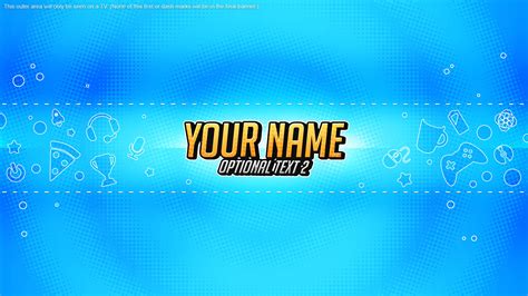 YouTube Channel Banner Template - 'Gamer' – Woodpunch's Graphics Shop