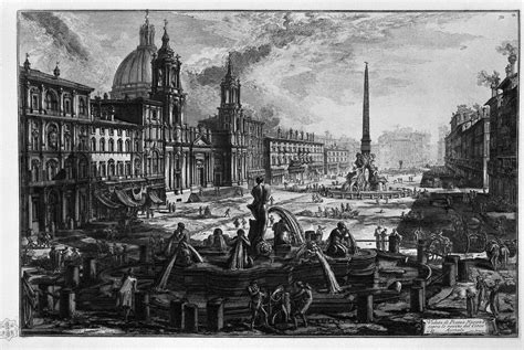 View of the Piazza Navona on the ruins of the Circus Agonale - Giovanni Battista Piranesi ...