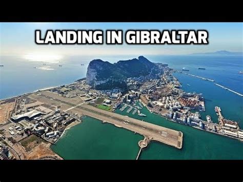 Landing at Gibraltar 🇬🇮 Airport Beautiful aerial view Full Approach ...