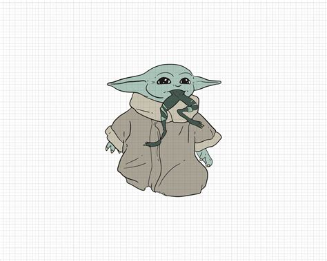 BABY YODA FROG Digital Art Downloadable Printable Mandalorian - Etsy