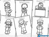 FREE Printable Community Helpers Coloring Pages sketch template