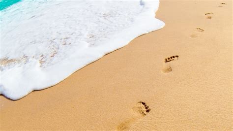 Footprints in the Sand HD Wallpaper - WallpaperFX