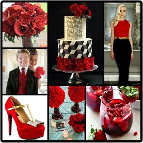 Red & Black w/ Gold Accents Color Palette. Makes any Wedding or Party ...