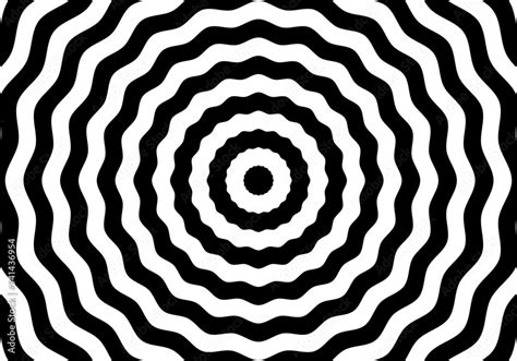 black and white spiral optical illusion background Stock Vector | Adobe Stock