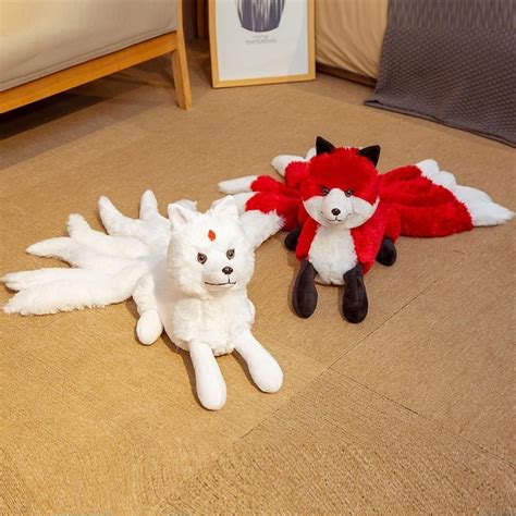 Kawaii Cute Kitsune Nine Tail Fox Animal Plush Stuffed Toy | Etsy