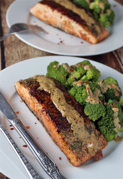 Salmon with Tarragon Dill Cream Sauce | Ruled Me