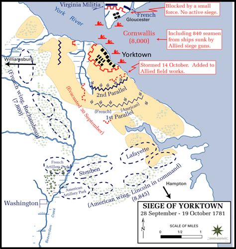 Yorktown Map Revolutionary War