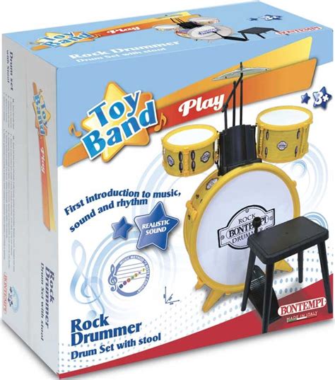 Bontempi Drum Set 4 Pcs With Stool - I Need Toys