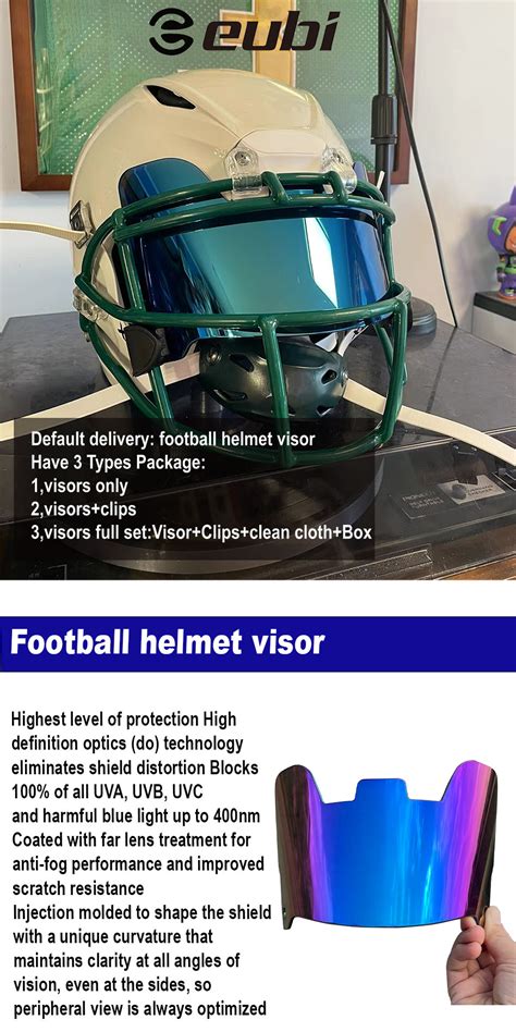 American Football Visors For Helmet Youth Football Visor Black ...