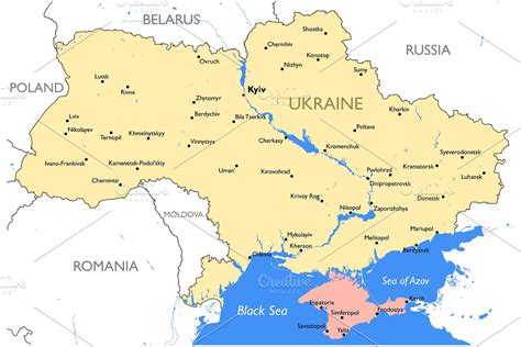 Ukraine map | Custom-Designed Illustrations ~ Creative Market