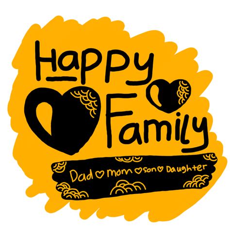 Happy Family Quotes Design 13395660 PNG