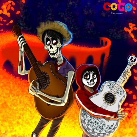 Hector and Miguel Rivera and their guitars from Coco | Cartoon, Coco, Anime