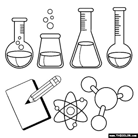 Science Experiment Coloring Page