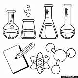 Science Experiment Coloring Page sketch template
