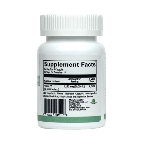 Vitamin D3 50,000 IU - Inwell Biosciences