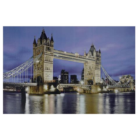 LED Lighted Famous London Bridge Canvas Wall Art 15.75" x 23.5 ...