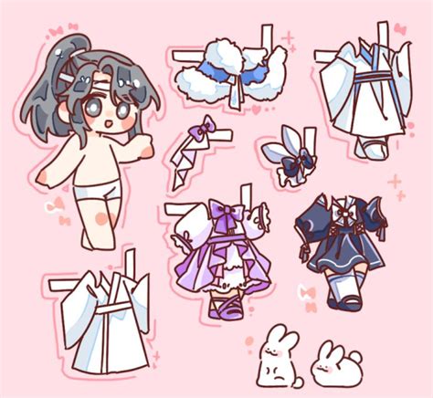 @mimyo0w0 | Paper dolls, Paper doll template, Anime paper