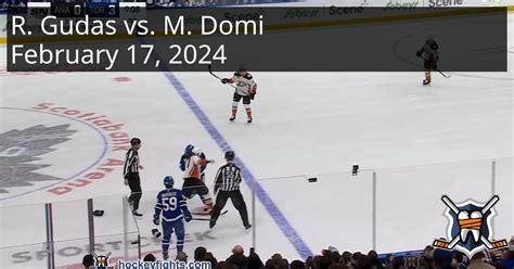 Radko Gudas vs. Max Domi, February 17, 2024 - Anaheim Ducks vs. Toronto Maple Leafs | HockeyFights