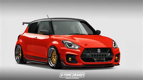 How about a 'slammed' widebody Suzuki Swift Sport modjob?