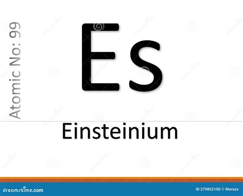 Einsteinium Chemical Element Symbol Illustration Stock Illustration - Illustration of ...