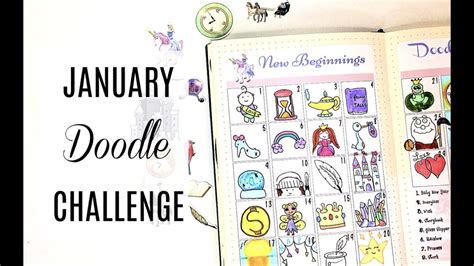 Doodle with me | January Doodles | Cute, Easy, and Quick - YouTube