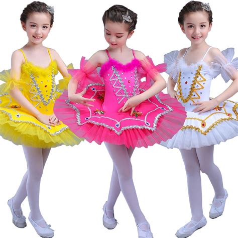 Kids' Professional Ballet dance Costume Girls' Swan Lake Ballet dancing ...