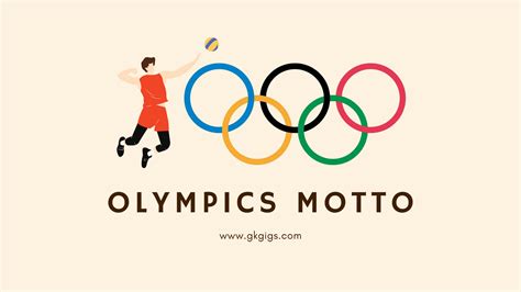 List Of All Olympics Motto From 1896 To 2026 - GkGigs