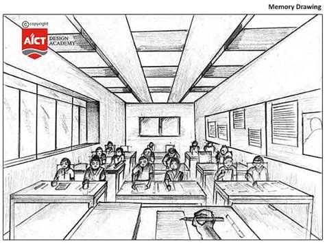 A Classroom - Memory Drawing Sample Question