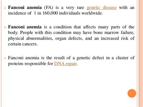 Fanconi anemia