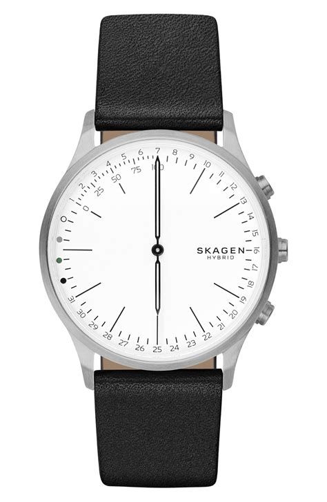 Skagen Jorn Hybrid Leather Strap Smart Watch, 41mm | Nordstrom