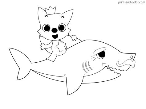 Baby Shark coloring pages | Print and Color.com