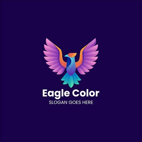 Premium Vector | Vector logo illustration falcon gradient colorful style