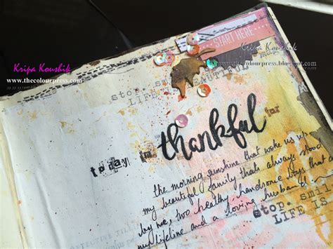 the Colour Press: (VIDEO): Gratitude Art Journal Page