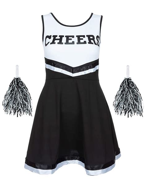 Buy Cheerleader Outfit with Cheerleader Pom Poms - Cheerleader Costume ...