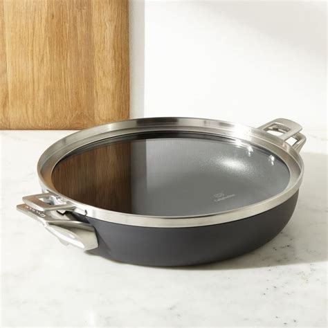 Calphalon Stackable Everyday 12" Pan with Cover + Reviews | Crate and Barrel | Calphalon, Crate ...