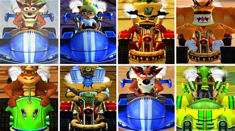 Crash Nitro Kart - All Characters | Road To Crash Team Racing Nitro-Fueled - YouTube