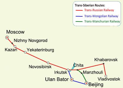 Trans-Siberian Railway: Trans-Mongolia, Trans-Manchuria